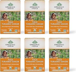 Organic India tea blend with tulsi turmeric ginger